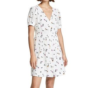 Madewell White Floral Retro Waisted dress